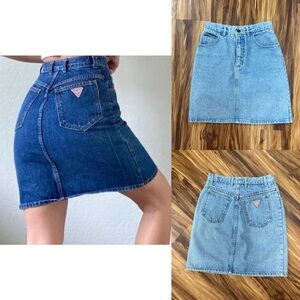 Vintage 80’s Guess Light Blue Denim Skirt